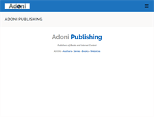 Tablet Screenshot of adonipublishing.com